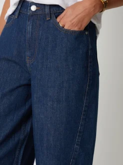 Indigoblauw - Threadbare jeans met ruime rechte pijpen