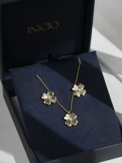 Inicio Cubic Zirconia Clover Set Gift Box