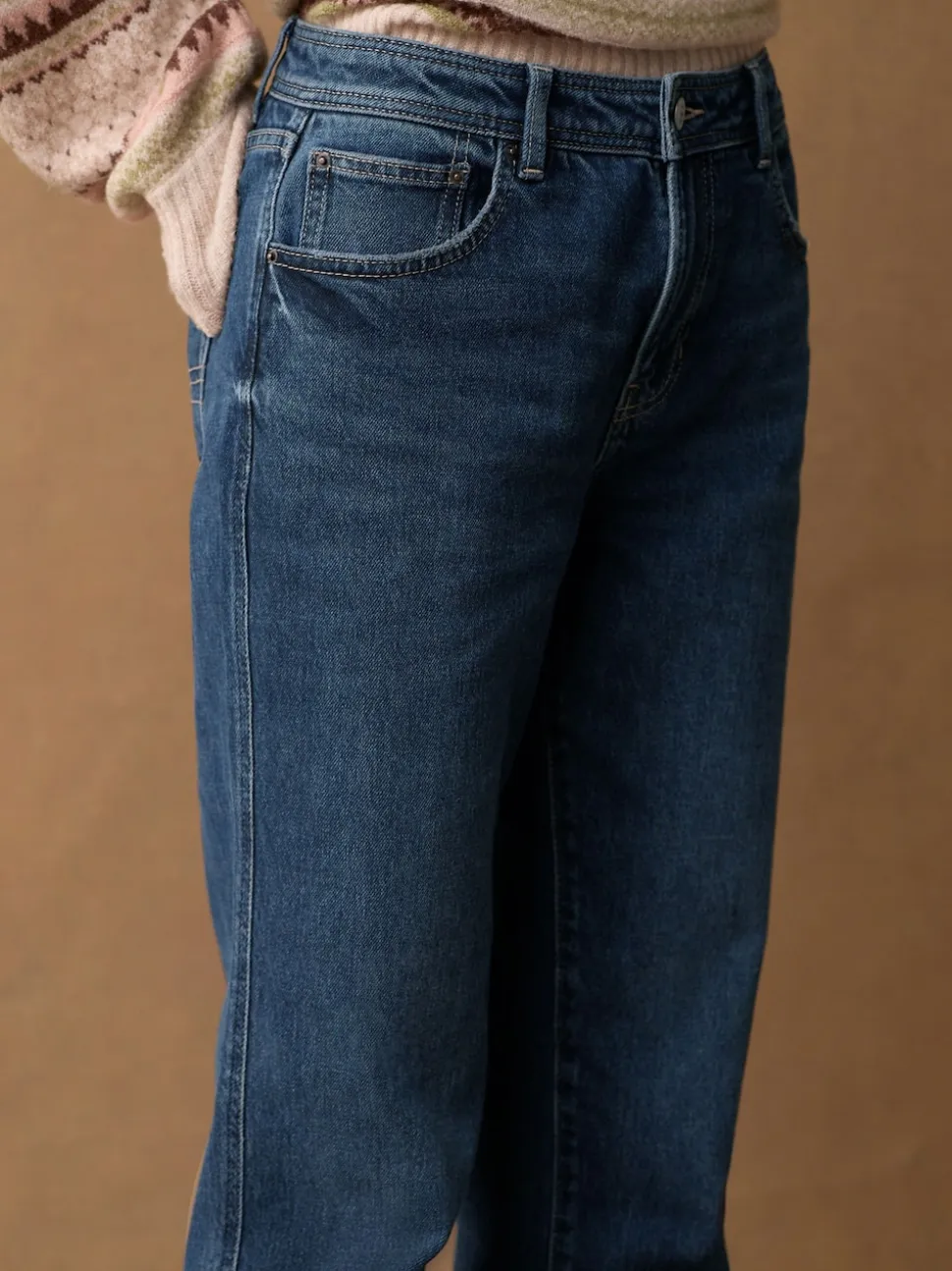Inktblauw - Mom comfort stretch jeans