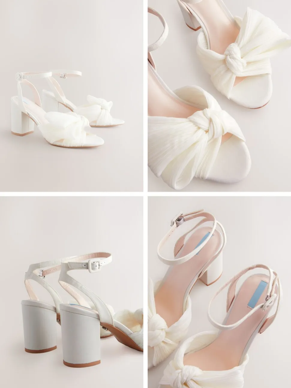 Ivoor - Forever Comfort® Bruiloft Strik Block Bruid hakken Schoenen
