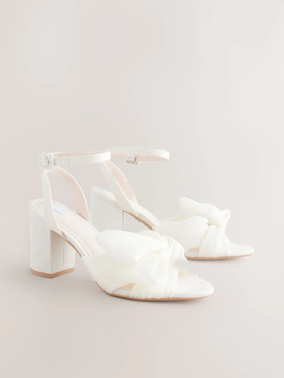 Ivoor - Forever Comfort® Bruiloft Strik Block Bruid hakken Schoenen