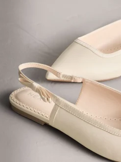 Ivoor - Forever Comfort® Point Toe Bow Back Slingback Flats