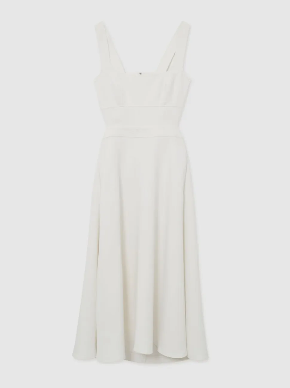 Ivoor - Reiss Dina Waisted Cut-Out Twill Midi Dress