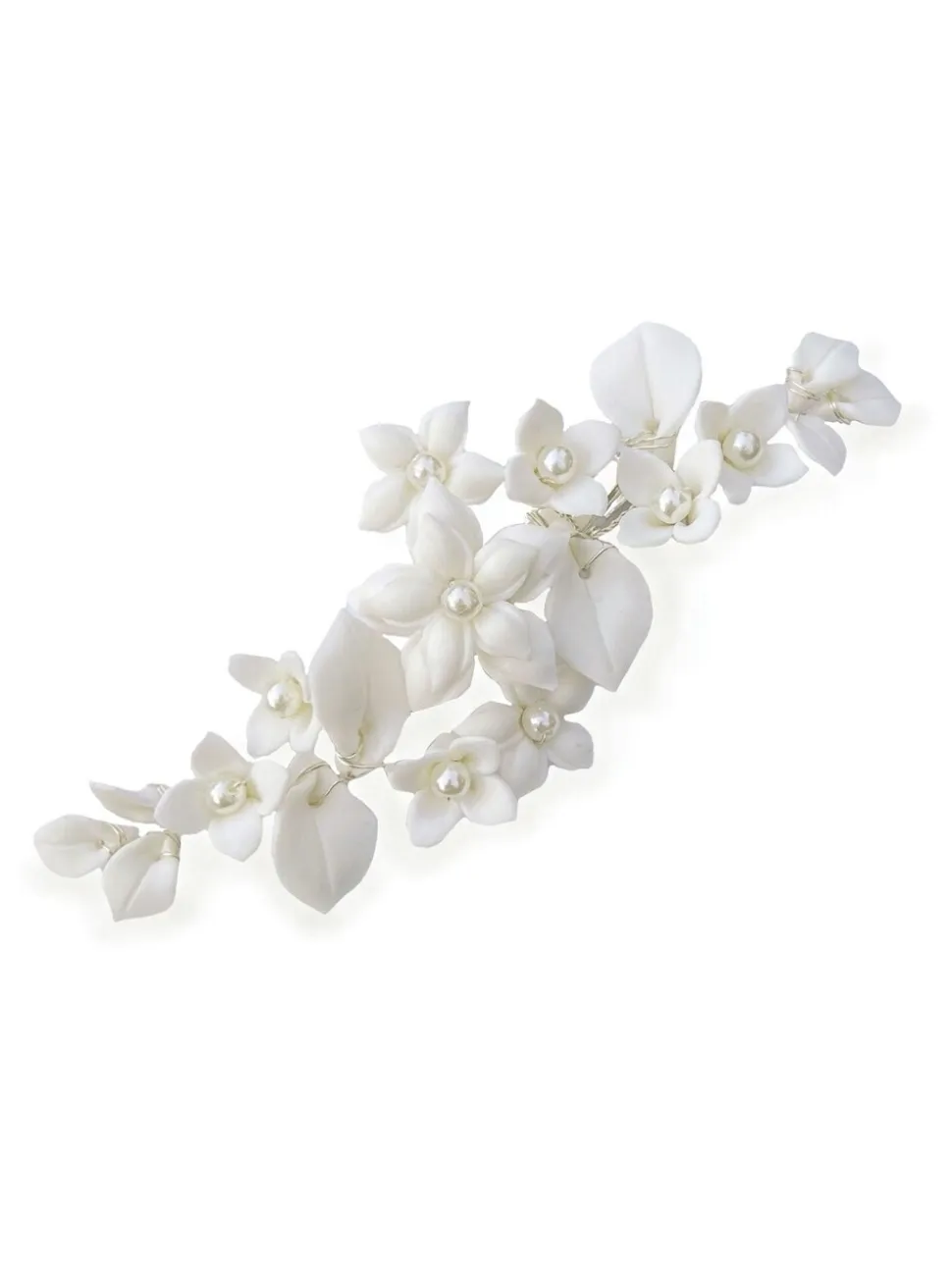 Ivory & Co Snowdrop haarspeld met mooie keramische bloemen