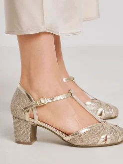 JD Williams Block Heel T-Bar Shoes