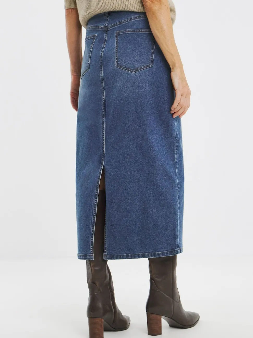 JD Williams Mid Wash 24/7 Denim Maxi Skirt