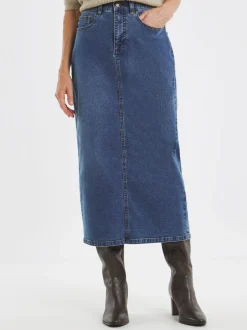 JD Williams Mid Wash 24/7 Denim Maxi Skirt