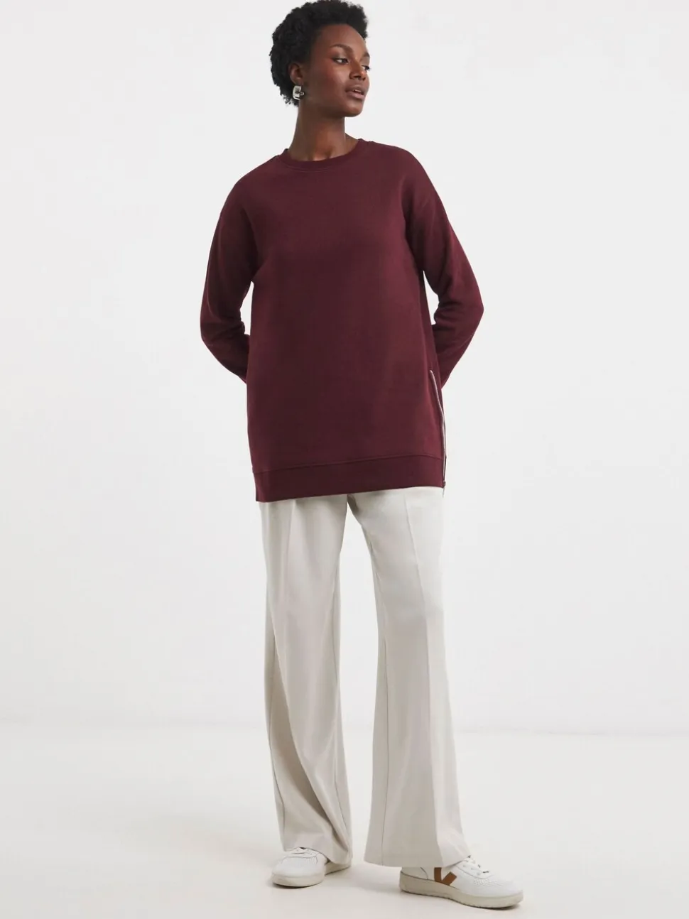 JD Williams Side Zip Longline Sweatshirt