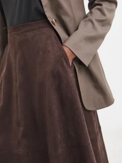 JD Williams Suede Midi Circle Skirt