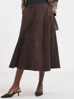 JD Williams Suede Midi Circle Skirt