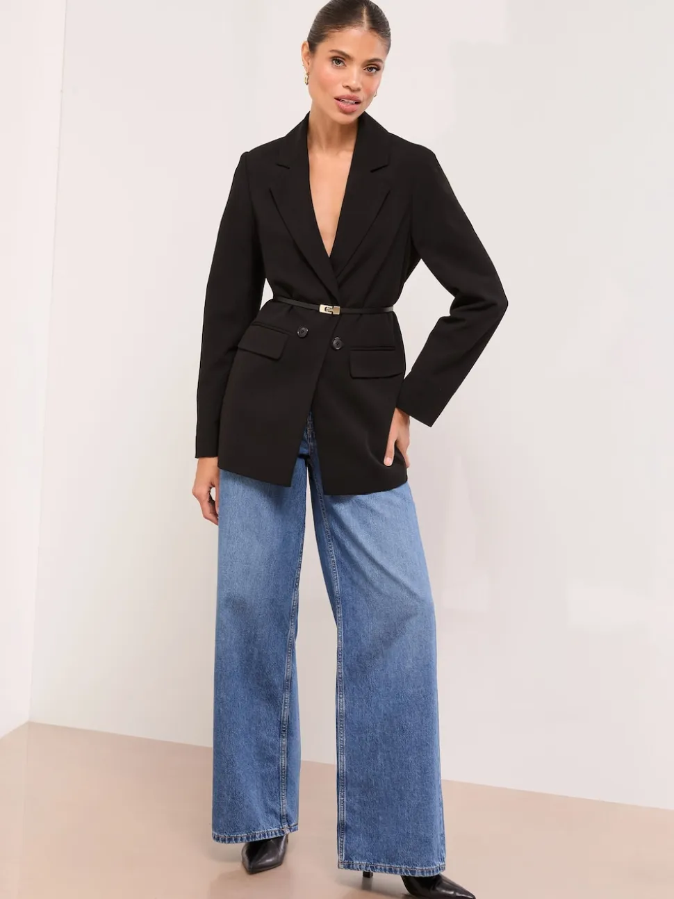 Jet black - Lipsy - Relaxte lange maatsnitblazer