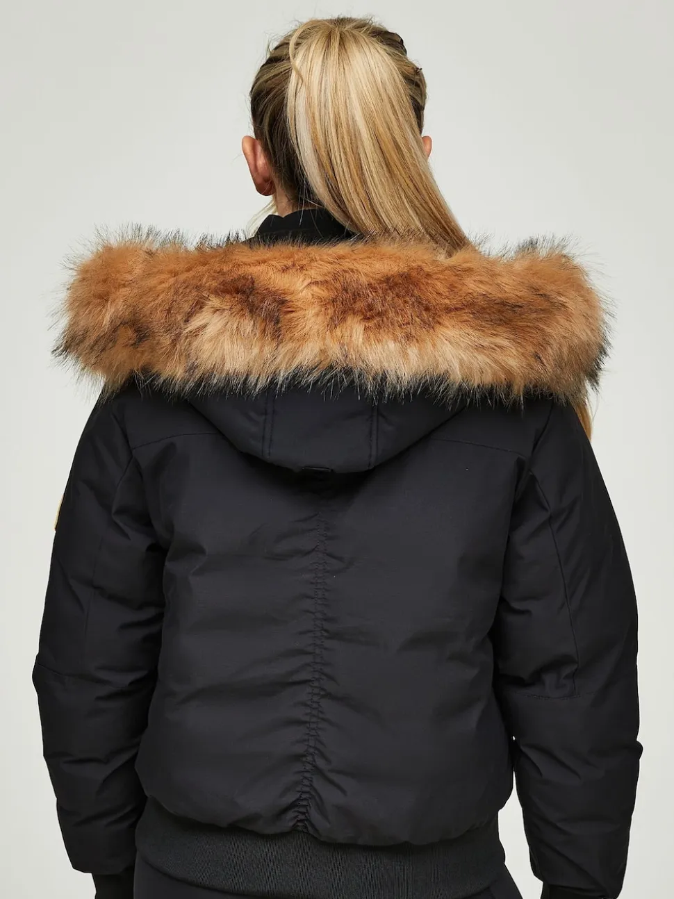 Jet black - Zavetti Canada Womens Olivia Bomber 100% Cotton Jacket