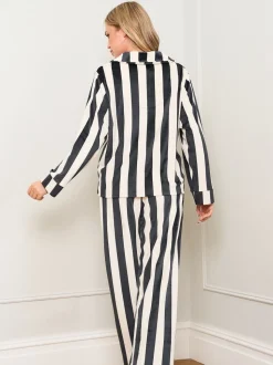Jim Jam the Label Bow Traditional Black Pyjamas Set
