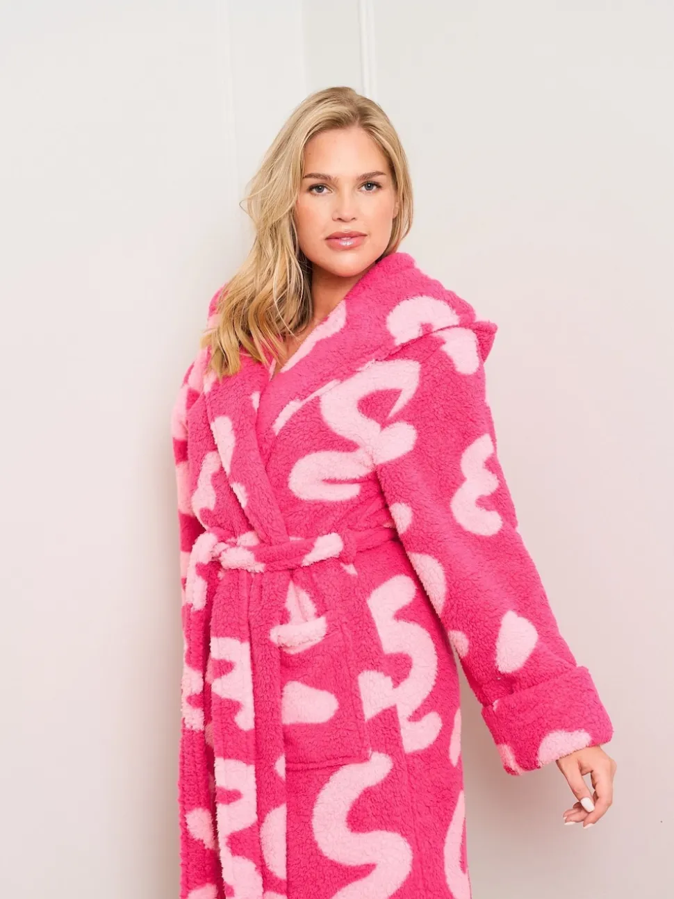 Jim Jam the Label Pink Squiggle Dressing Gown