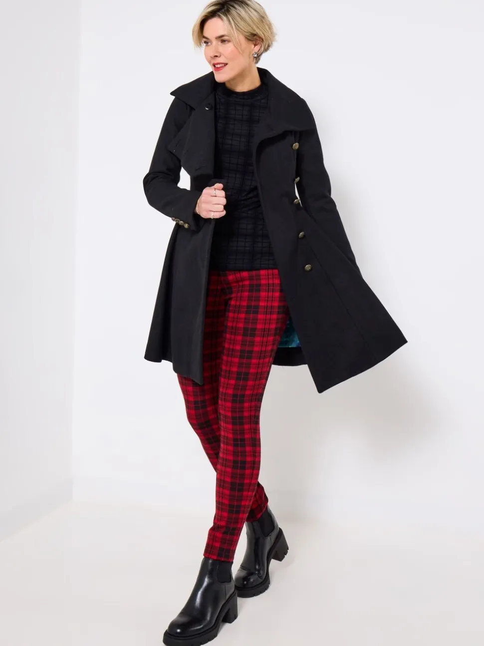 Joe Browns Oversized Collar Black Coat