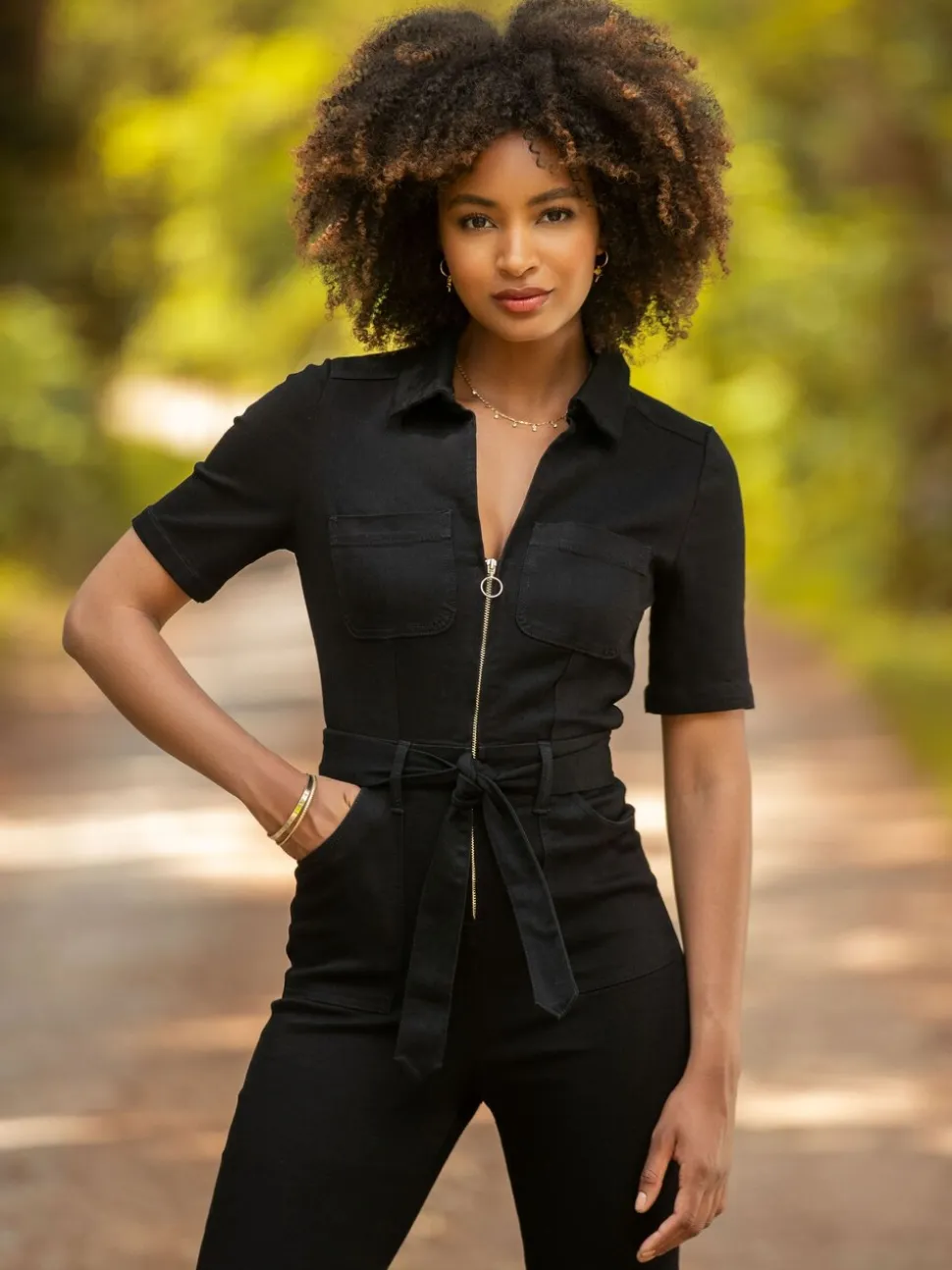 Joe Browns Roxie jumpsuit van denim voor tenger postuur