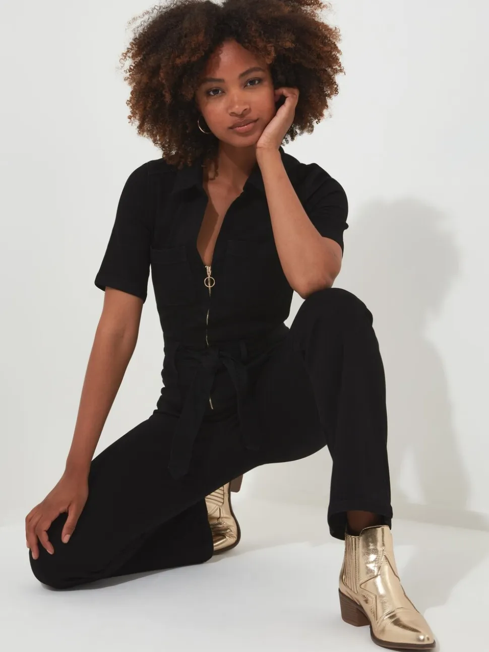 Joe Browns Roxie jumpsuit van denim voor tenger postuur