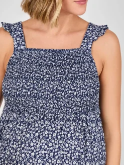 JoJo Maman Bébé - Geplooide zwangerschapsjumpsuit met fijne bloemenprint
