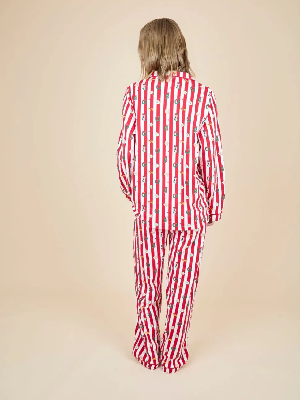 JoJo Maman Bébé gestreepte kerstpyjamaset voor dames