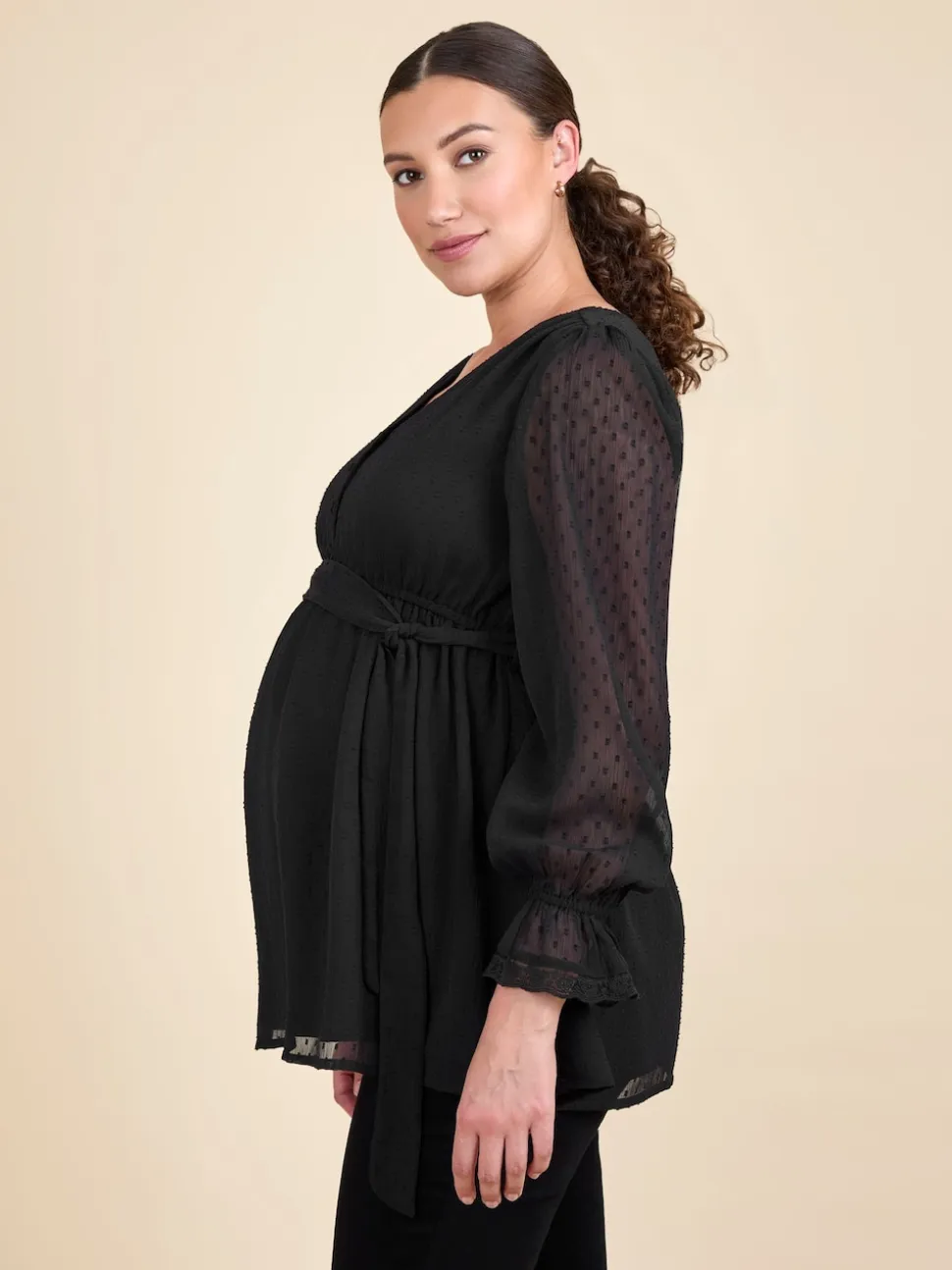 JoJo Maman Bébé Maternity Lace Trim Blouse
