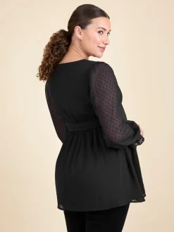 JoJo Maman Bébé Maternity Lace Trim Blouse