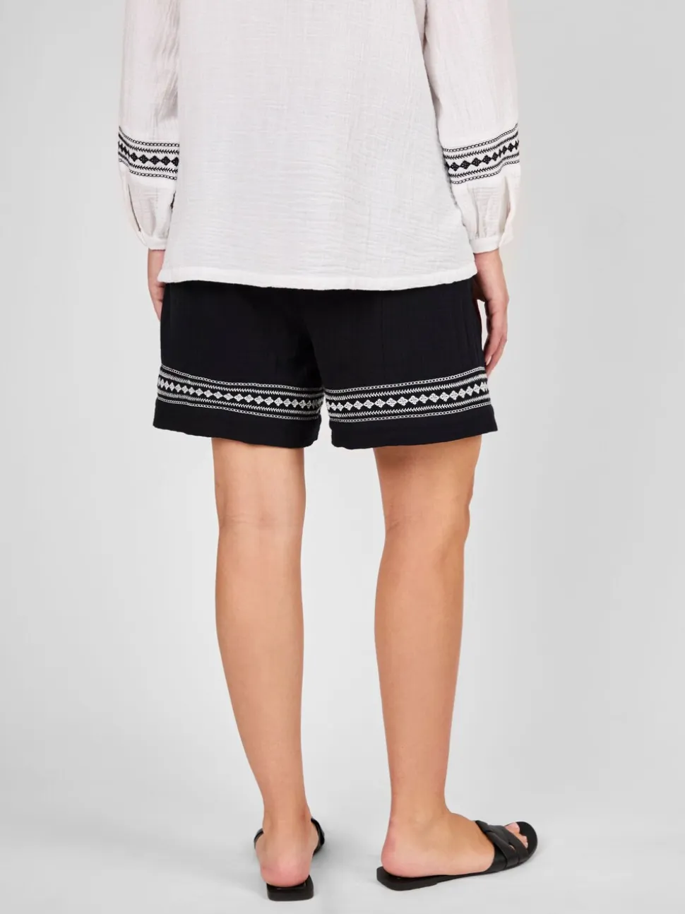 JoJo Maman Bébé Zwangerschapsshorts met borduursel