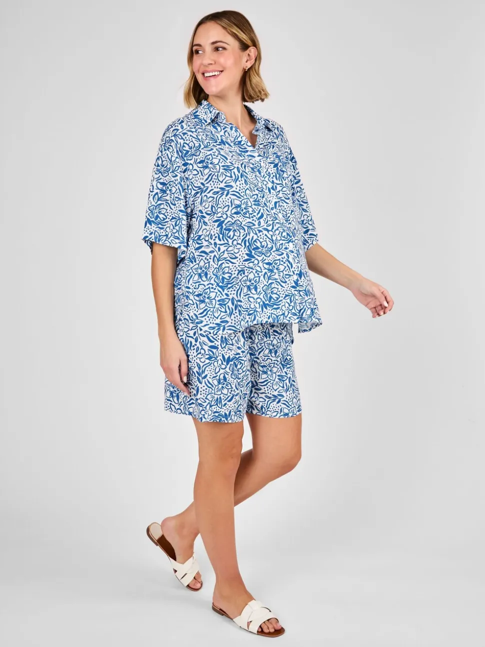 JoJo Maman Bébé zwangerschapsshort met bloemenprint