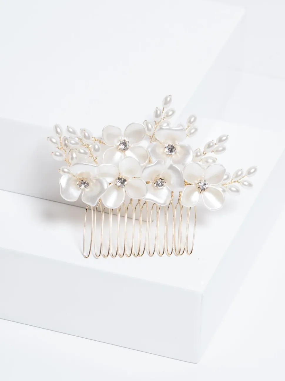 Jon Richard Floral Crystal Hair Comb