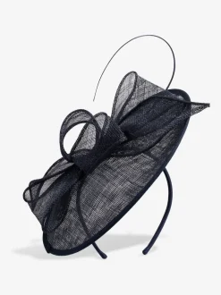 Jon Richard Navy Woven Bow Fascinator