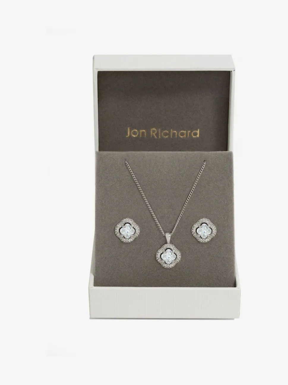 Jon Richard Tone Cubic Zirconia Clover Set