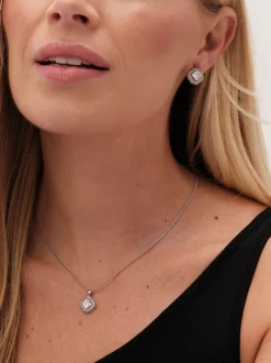 Jon Richard Tone Cubic Zirconia Clover Set