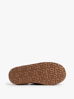 Just Sheepskin Brown Ladies Mabel Sheepskin Platform Mule Slipper
