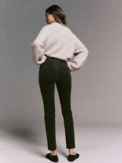 Kakigroen - Corduroy skinny broek