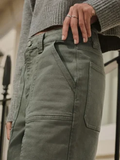 Kakigroen - Enkel Rechte Pijpen Timmermans Jeans
