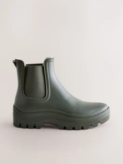 Kakigroen - Faux Fur Lined Chelsea Ankle Wellies
