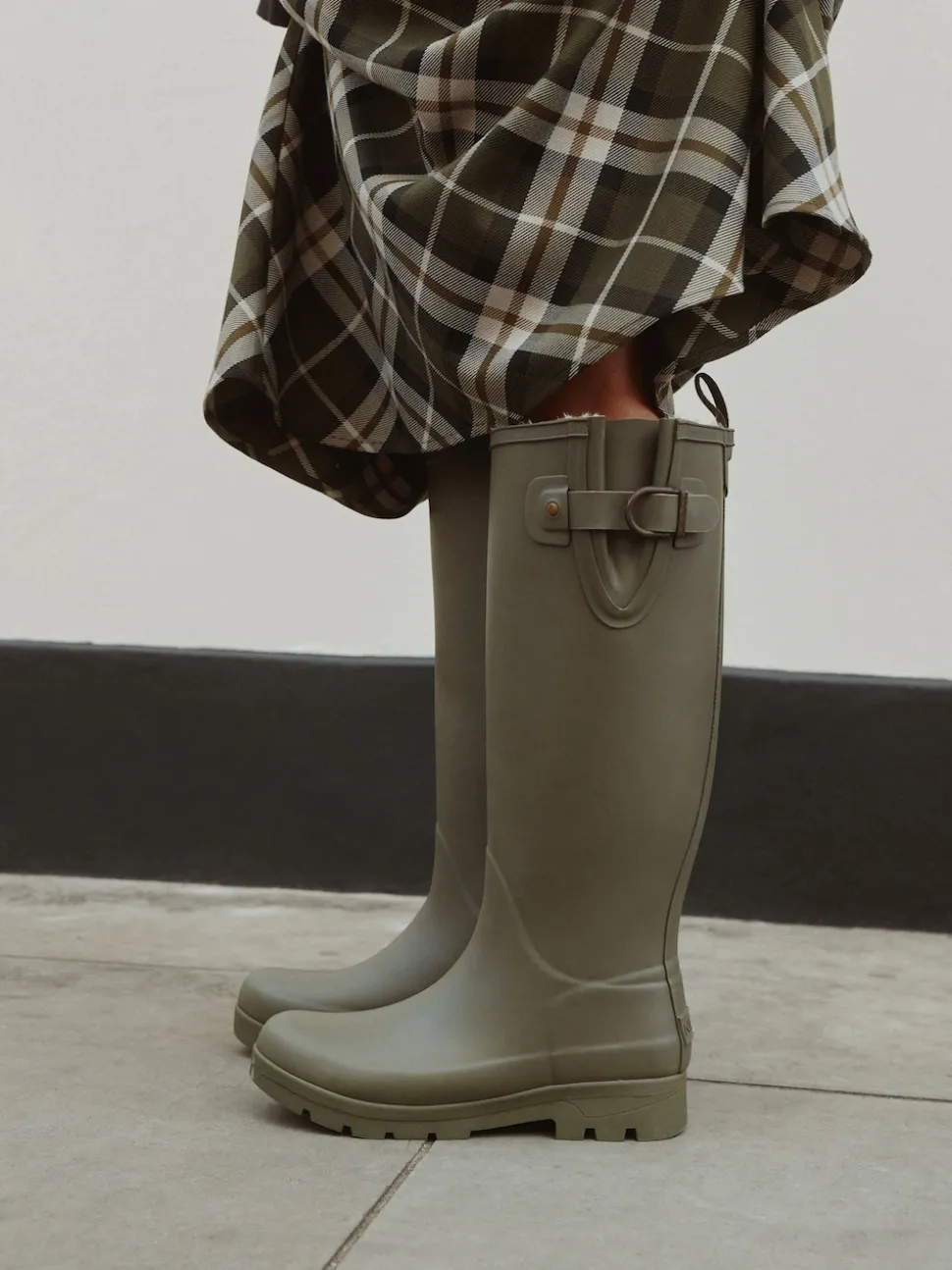 Kakigroen - Premium Faux Fur Lined Knee High Wellies