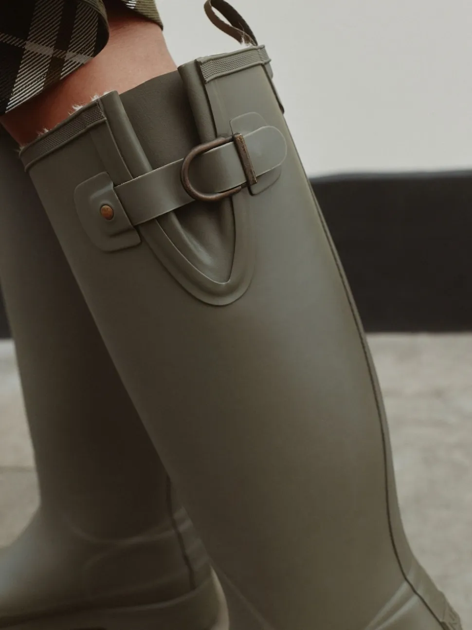 Kakigroen - Premium Faux Fur Lined Knee High Wellies