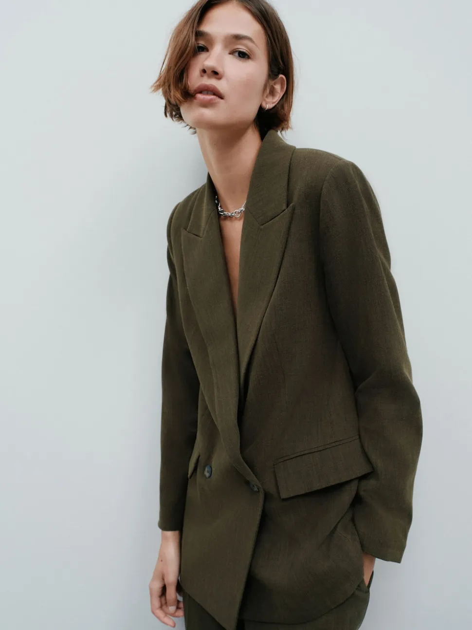 Kakigroen - Relaxed Crosshatch Blazer