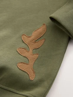 Kakigroen - Sweatshirt with Appliqué Details