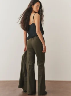Kakigroen - Tailored Bootcut Trousers With Wool