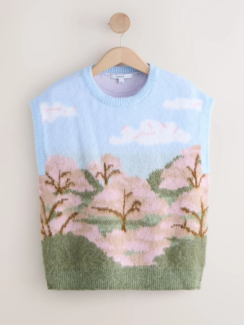 Kersenbloesemlandschap - Gebreide tanktop