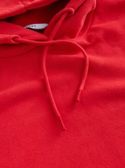Kersrood - Active Longline Overhead Hoodie met superzacht naaddetail en zakken