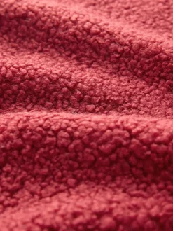 Kersrood - Soft Touch Knusse Teddy Borg Kwartrondrits Fleece