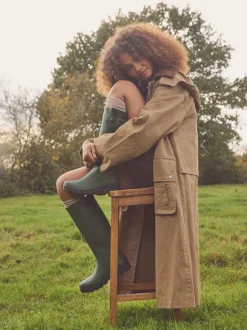 Khaki - Kniehoge Laarzen