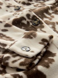 Koeienprint - Polar Fleece Shacket
