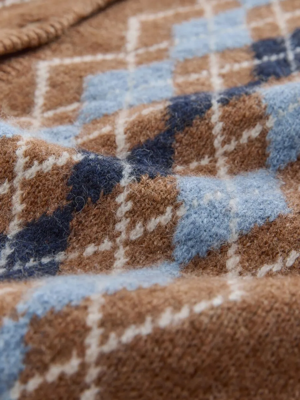Laura Ashley Argyle Knit Cardigan with A Touch Of Wool