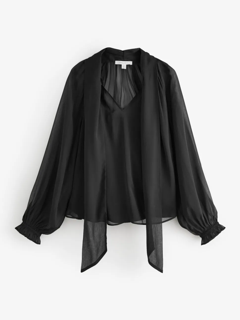Laura Ashley Chiffon Scarf Bow Blouse