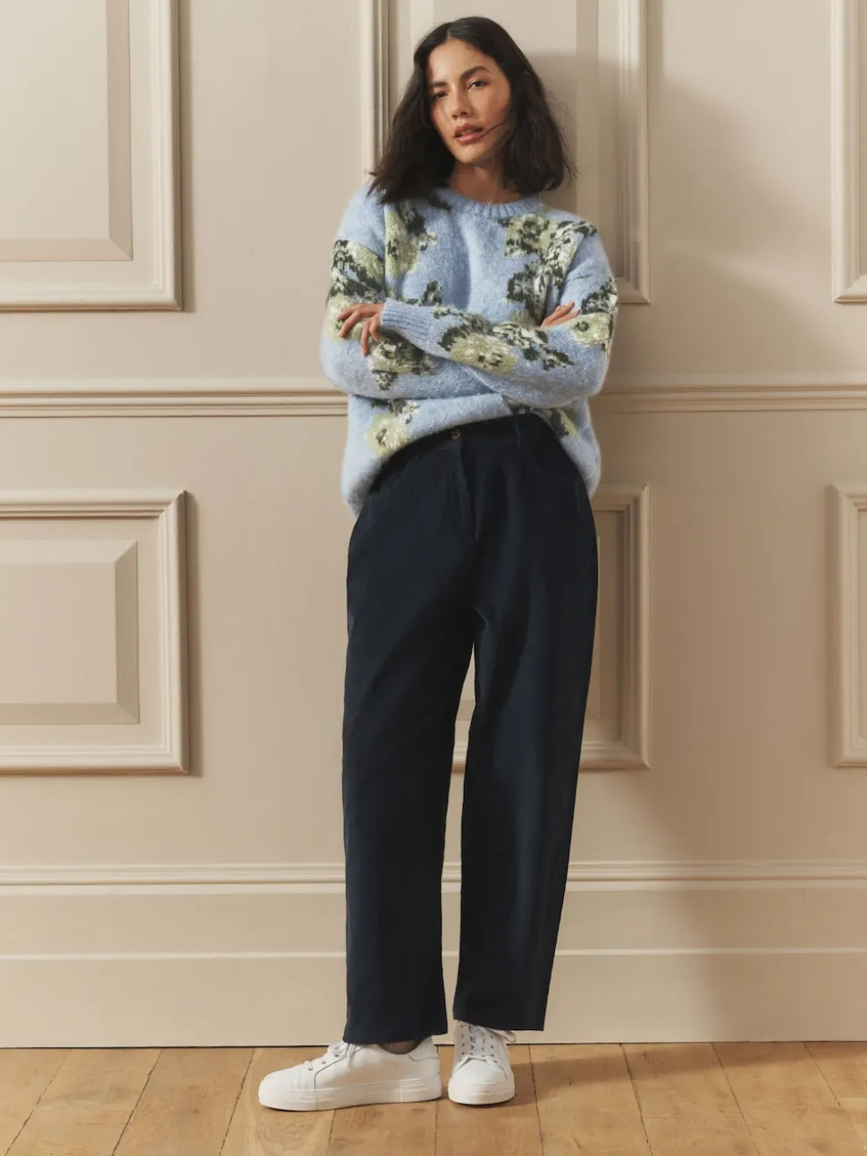 Laura Ashley Cord Casual Slight Barrel Trousers