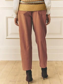 Laura Ashley Cord Casual Slight Barrel Trousers