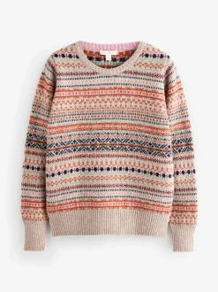 Laura Ashley Fairisle Crew Neck Knit Jumper